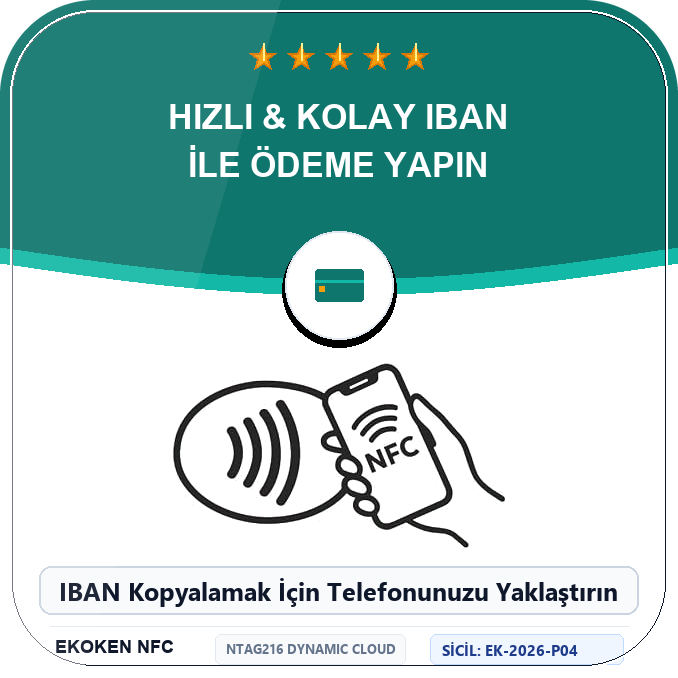IBAN Paylaşım NFC Standı Ön Yüz